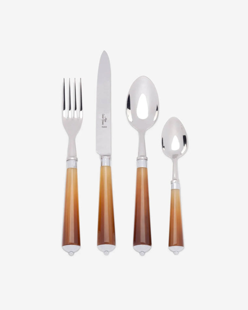Julia Dark Horn 4-Piece Cutlery Set