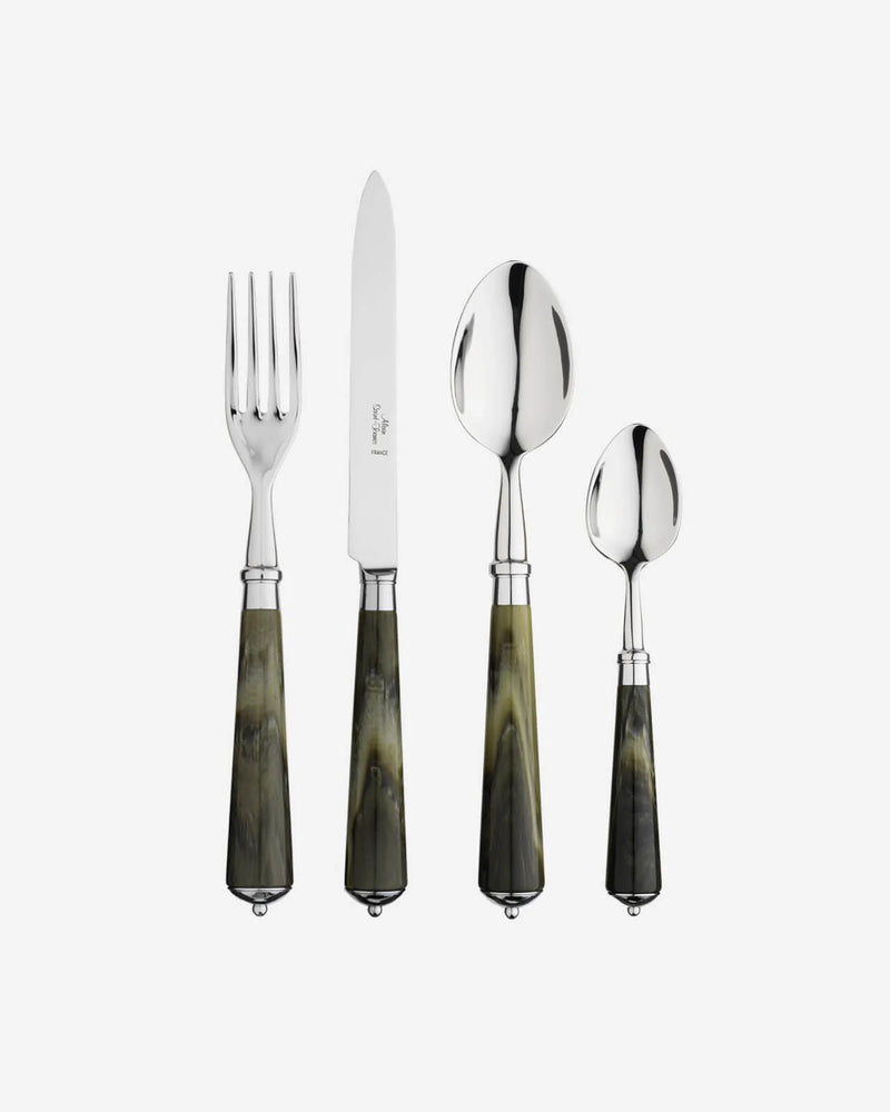 Julia Green Marble 4-Piece Cutlery Set