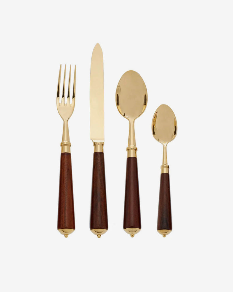Julia Rosewood 4-Piece Cutlery Set