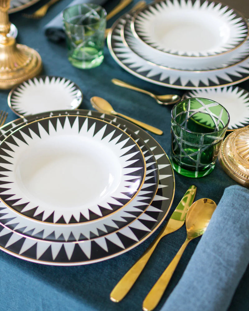 Punk Black Dinner Plate, Set of 4