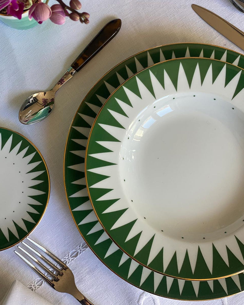 Punk Green Dinner Plate, Set of 4